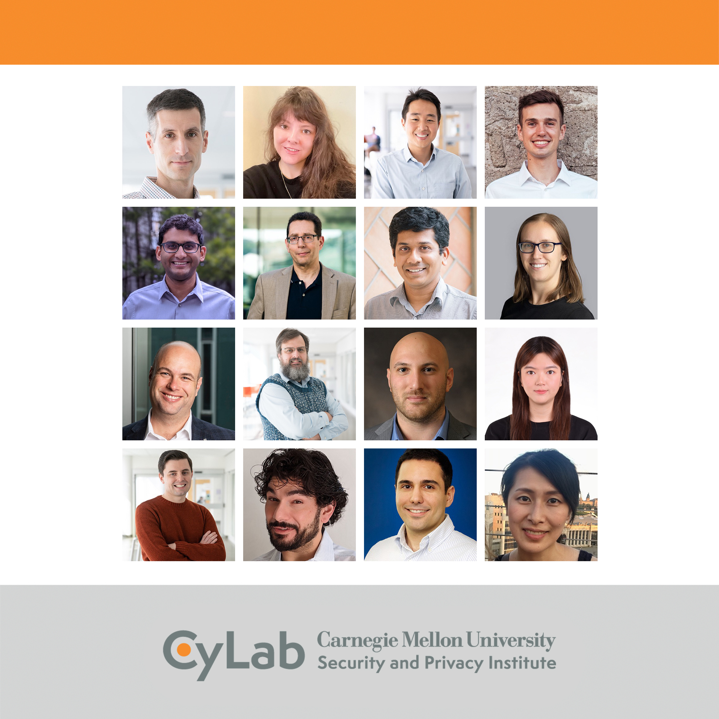 Decorative image featuring headshot photos of 2025 CyLab seed funding recipients